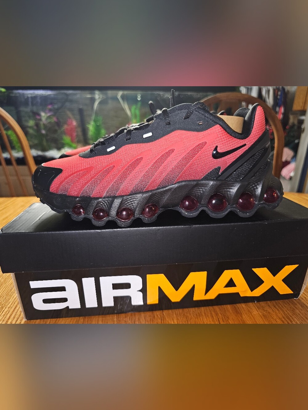 Nike Air Max DN8 Brand New In Box Womens Size 7, 5.5 Youth- Black/University Red